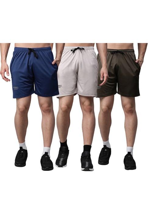 vimal jonney multicolor slim fit shorts - pack of 3