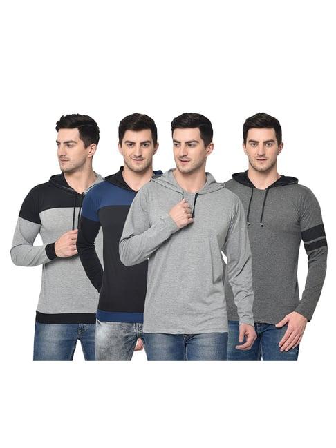 vimal jonney multicolor slim fit t-shirt (pack of 4)