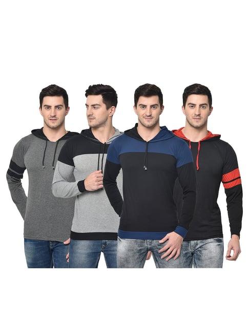 vimal jonney multicolor slim fit t-shirt (pack of 4)