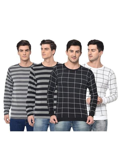 vimal jonney multicolor slim fit t-shirt (pack of 4)