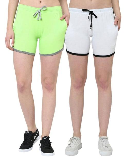 vimal jonney multicolor solid shorts pack of 2