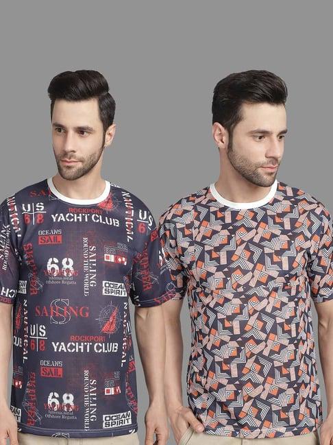 vimal jonney multicolored regular fit printed t-shirt