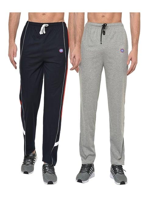 vimal jonney navy & grey regular fit trackpants - pack of 2