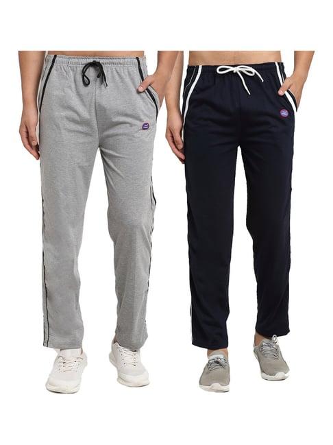 vimal jonney navy & grey regular fit trackpants - pack of 2