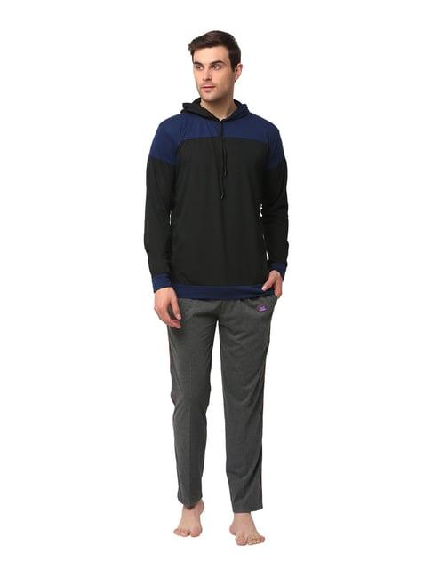 vimal jonney navy & grey t-shirt & trackpants