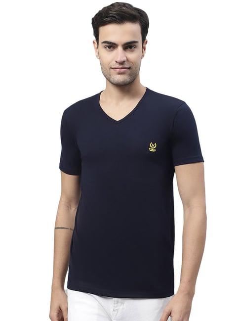 vimal jonney navy regular fit t-shirt