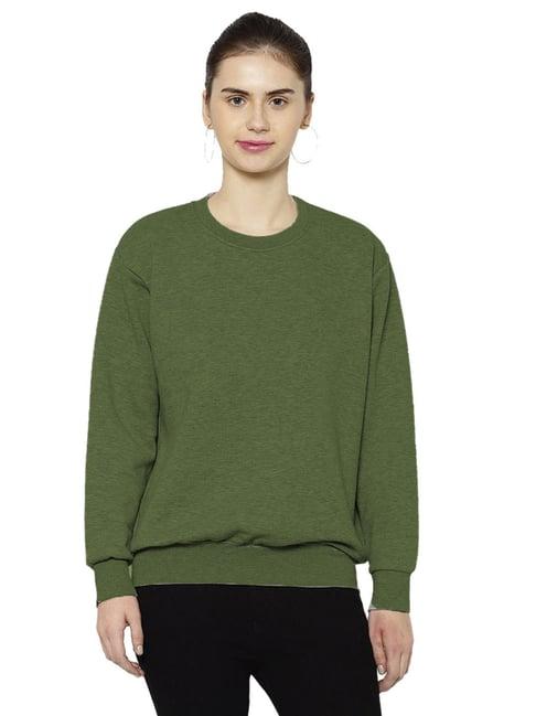 vimal jonney olive fleece textured sweatshirt