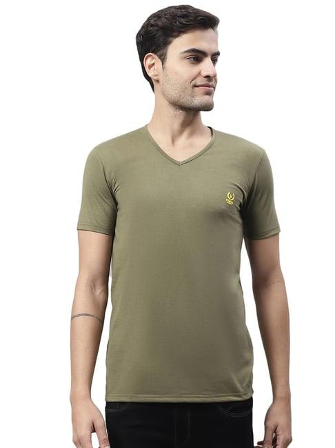 vimal jonney olive regular fit t-shirt