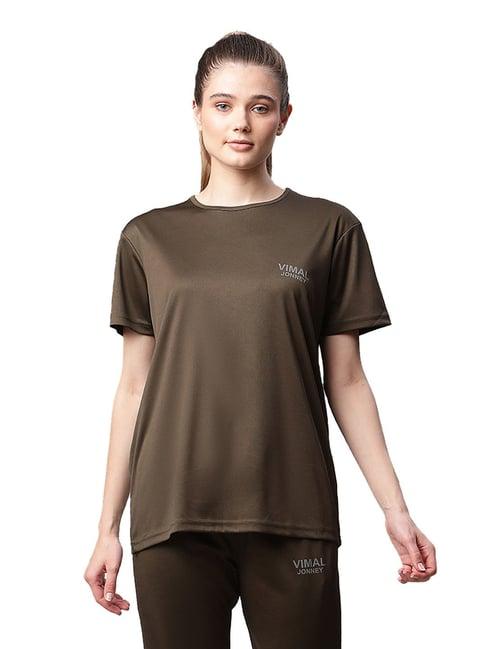 vimal jonney olive slim fit t-shirt