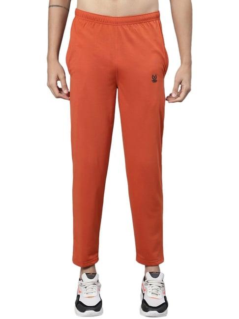 vimal jonney orange cotton regular fit trackpants