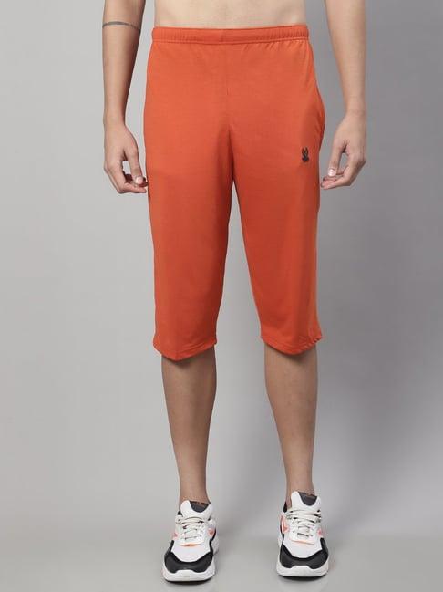 vimal jonney orange regular fit capris