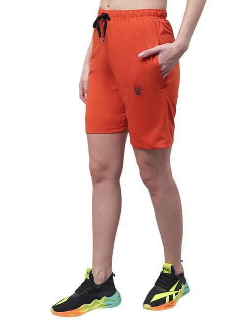 vimal jonney orange regular fit mid rise shorts