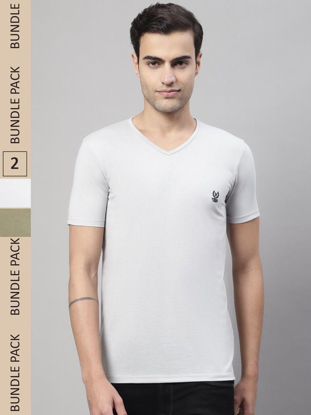 vimal jonney pack of 2 v-neck cotton t-shirt