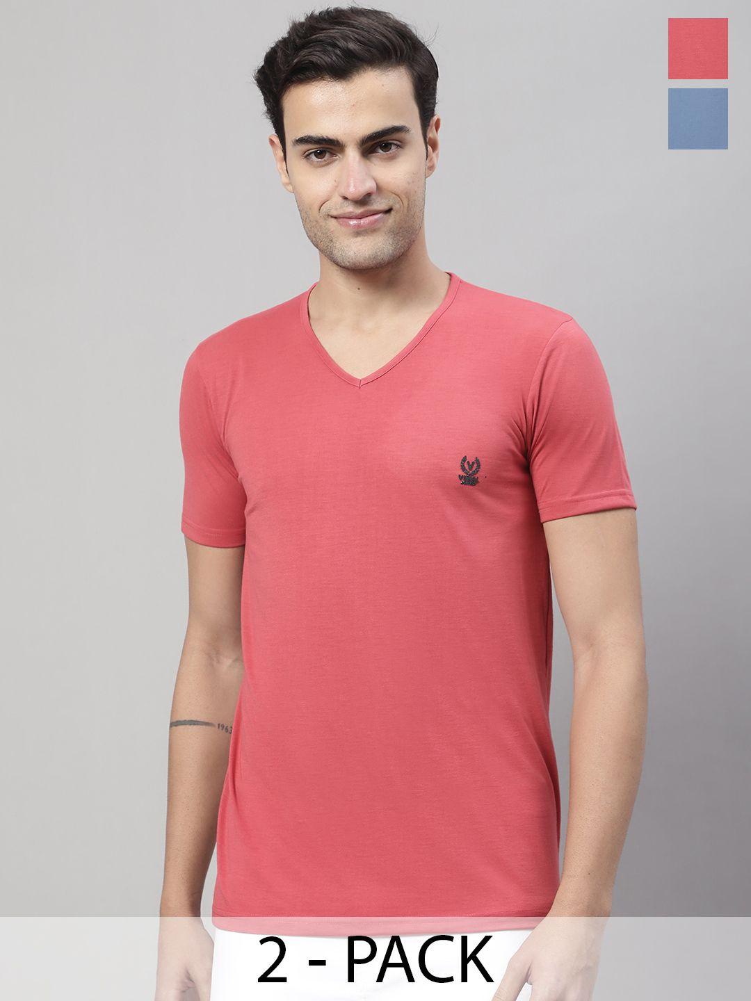 vimal jonney pack of 2 v-neck cotton t-shirt