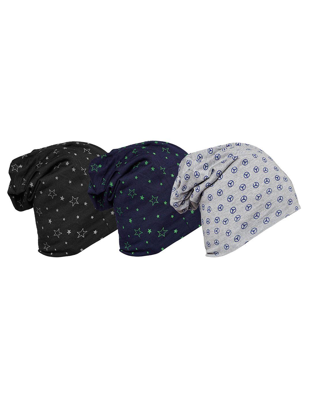 vimal jonney pack of 3 printed beanie caps