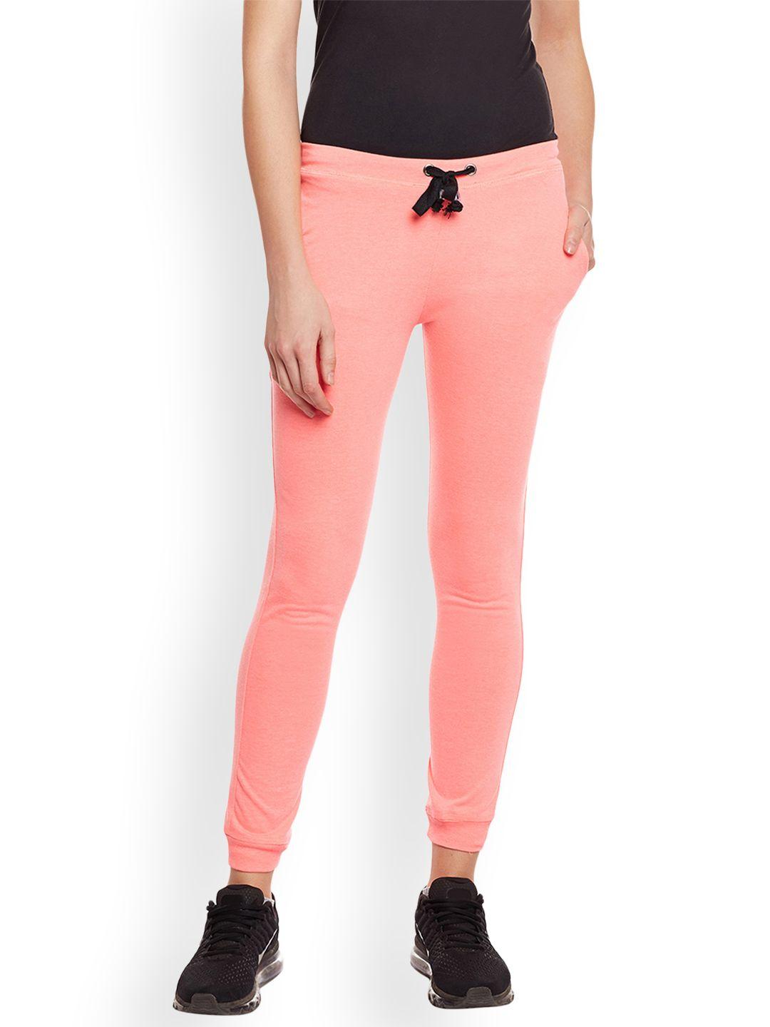 vimal jonney peach-coloured solid track pants