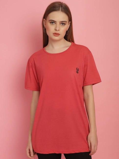 vimal jonney pink cotton sports t-shirt