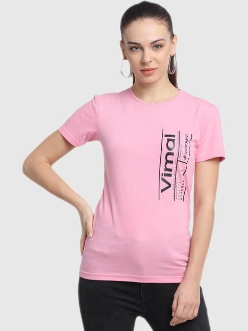 vimal jonney pink graphic print top