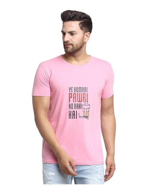 vimal jonney pink printed t-shirt