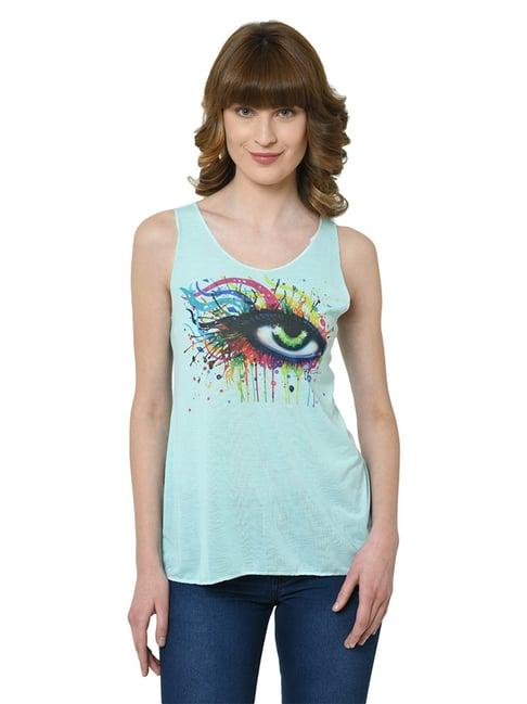 vimal jonney printed green tank top