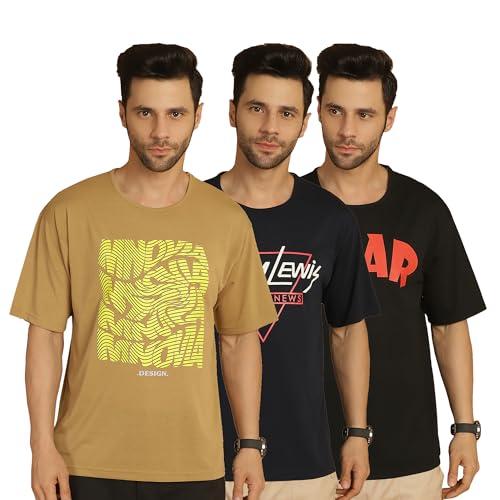 vimal jonney printed multicolor round neck cotton half sleeves tshirt for men(pack of 3)-vimal635118