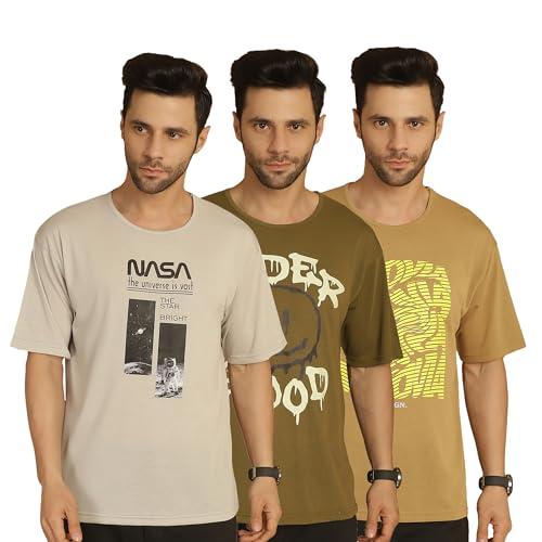 vimal jonney printed multicolor round neck cotton half sleeves tshirt for men(pack of 3)-vimal635151