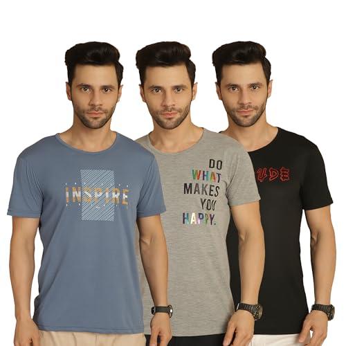 vimal jonney printed multicolor round neck cotton half sleeves tshirt for men(pack of 3)-vimal635293