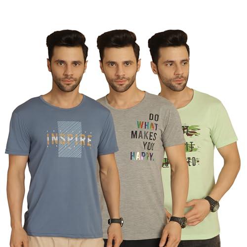 vimal jonney printed multicolor round neck cotton half sleeves tshirt for men(pack of 3)-vimal635353