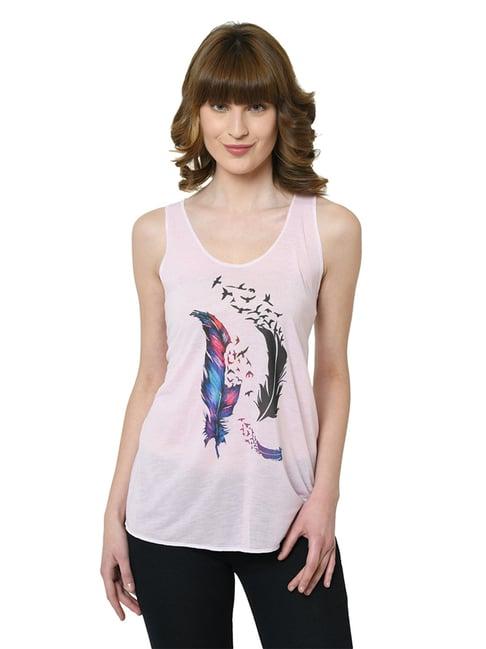 vimal jonney printed pink tank top