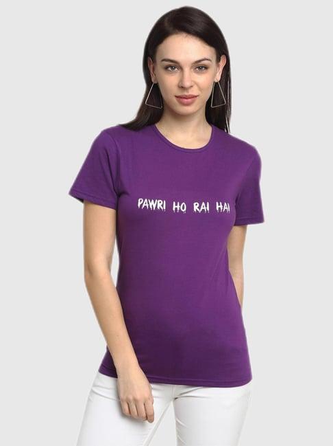 vimal jonney purple graphic print top