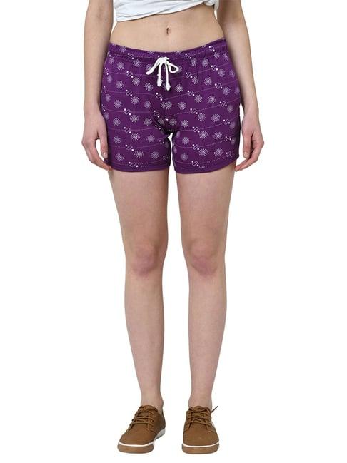 vimal jonney purple solid shorts