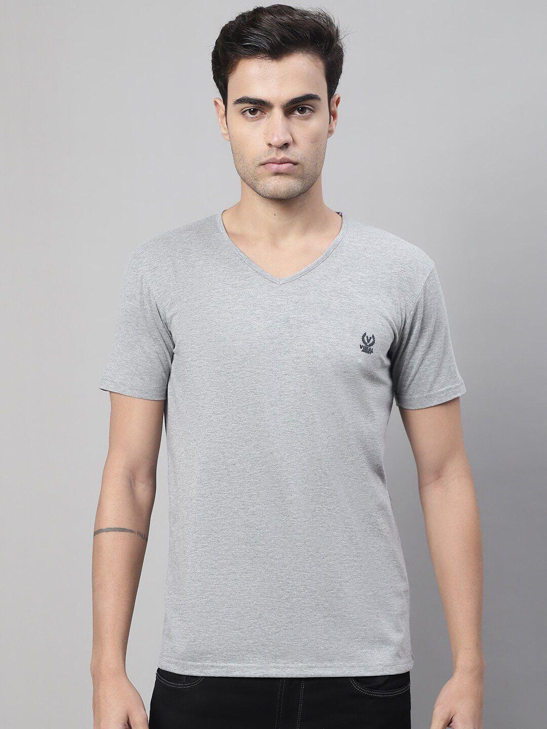 vimal jonney regular fit v-neck cotton t-shirt