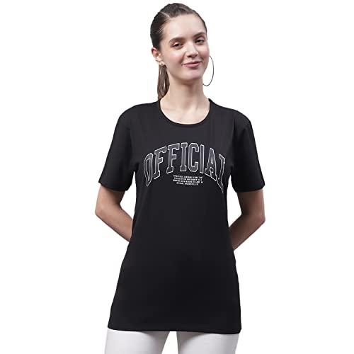 vimal jonney round neck cotton printed black t-shirt for women-t_print_31_blk_001-xxl