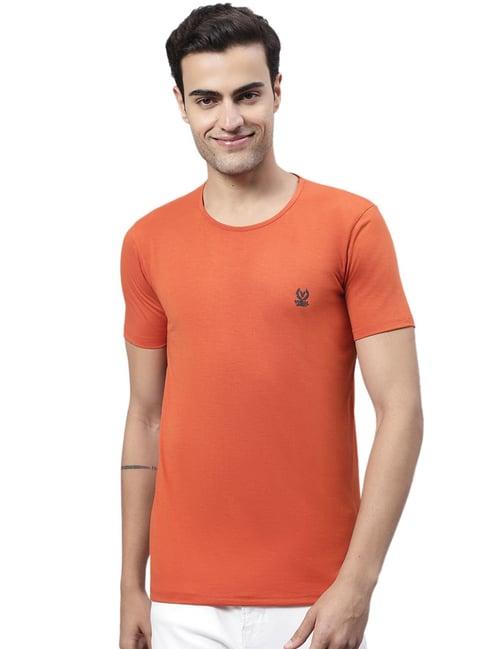 vimal jonney rust regular fit t-shirt