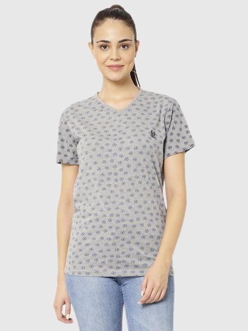 vimal jonney silver graphic print top