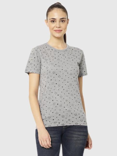 vimal jonney silver graphic print top