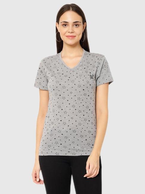 vimal jonney silver graphic print top