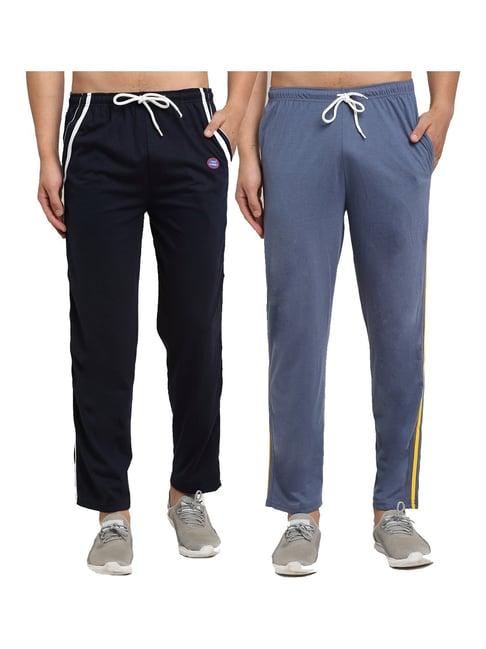 vimal jonney sky blue & navy regular fit trackpants - pack of 2