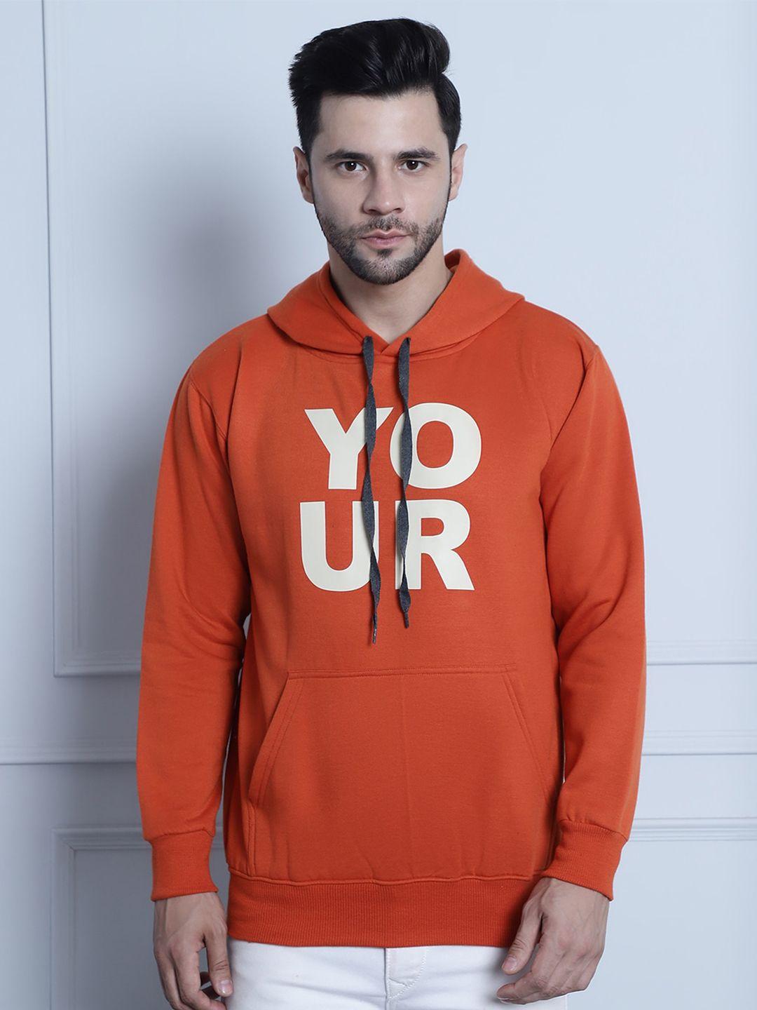 vimal jonney typography printed hooded fleece sweatshirt