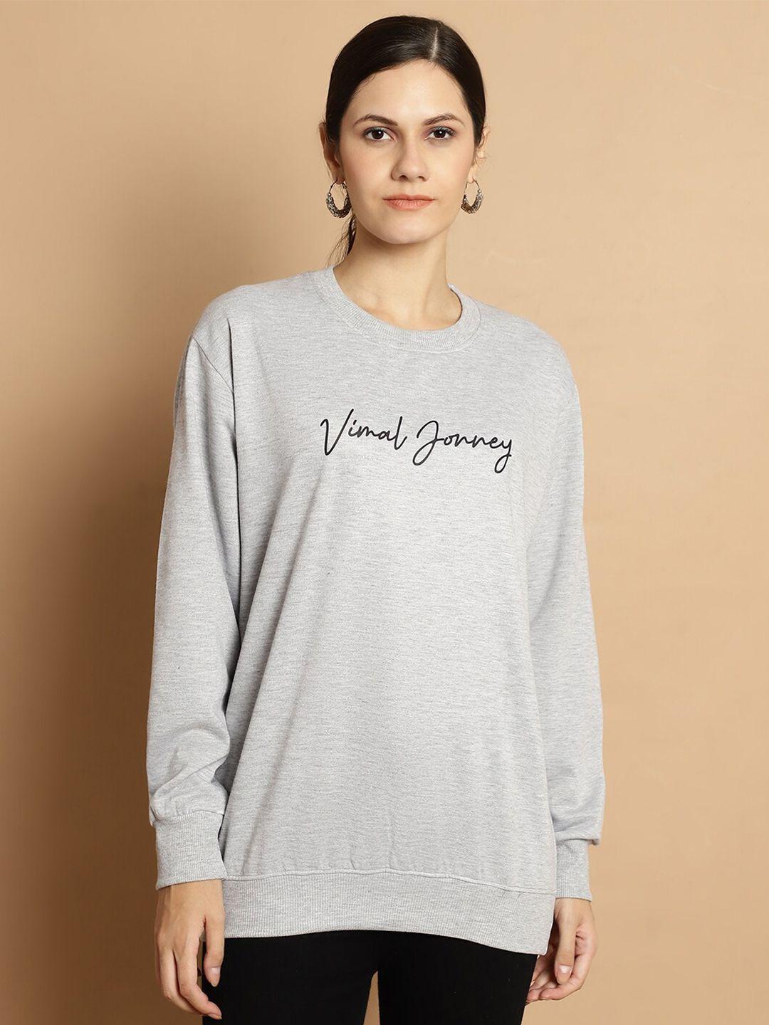 vimal jonney typography printed pullover fleece sweatshirt