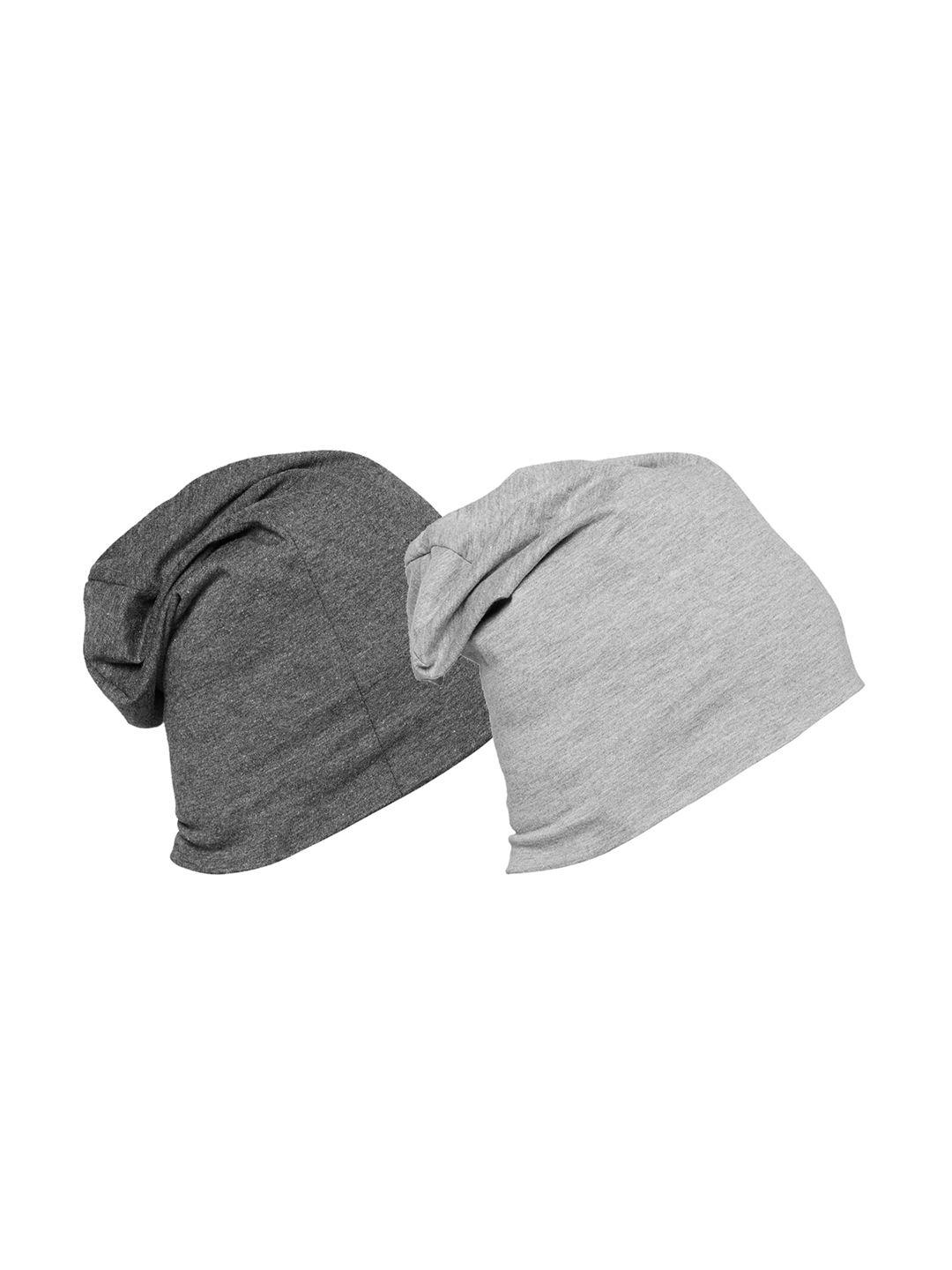 vimal jonney unisex grey melange solid beanie