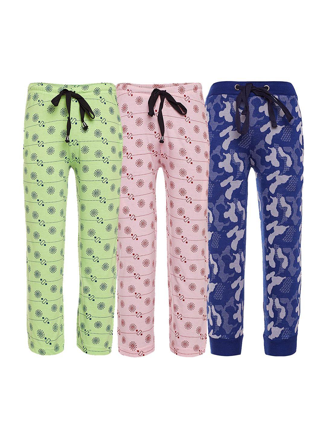 vimal jonney unisex kids pack of 3 solid cotton track pants