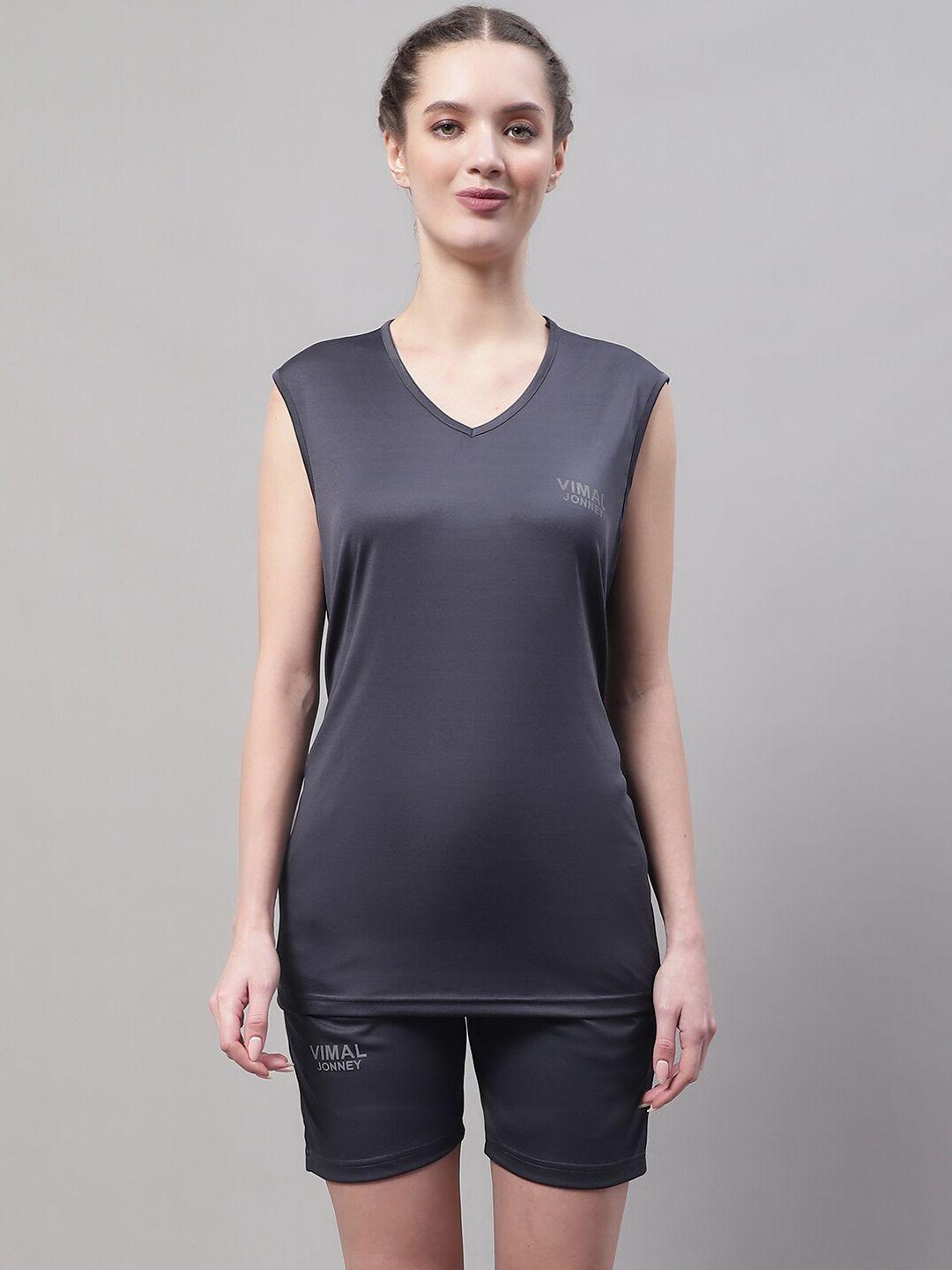 vimal jonney v-neck sleeveless dry-fit co-ords