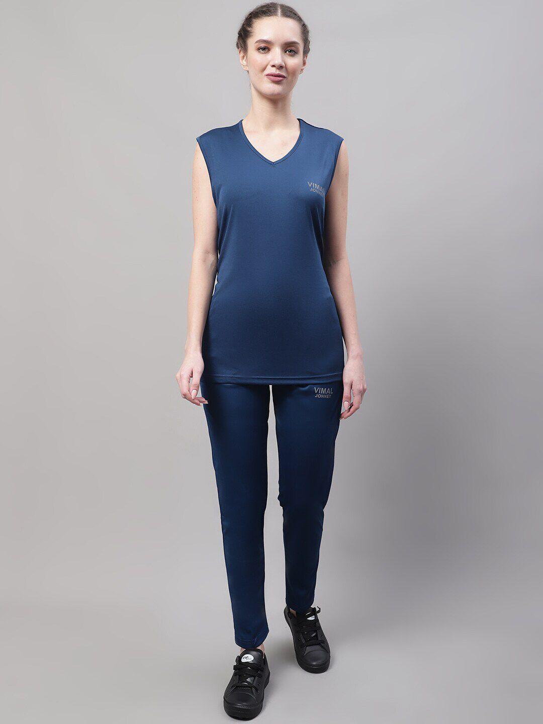 vimal jonney v-neck sleeveless dry-fit co-ords