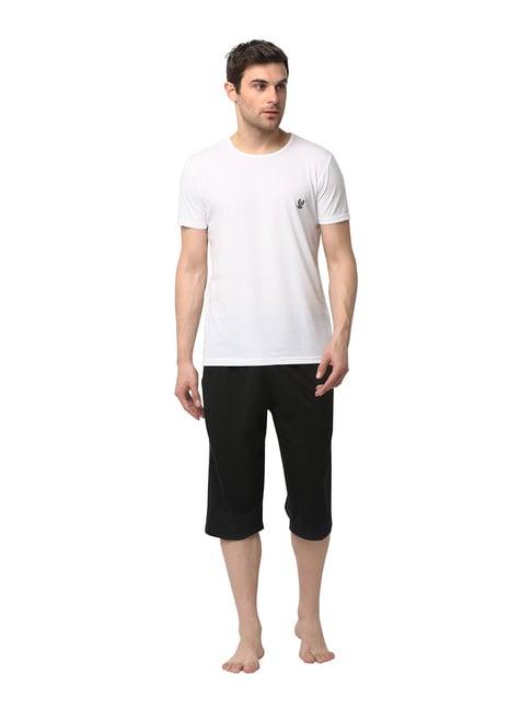 vimal jonney white & black t-shirt & capris