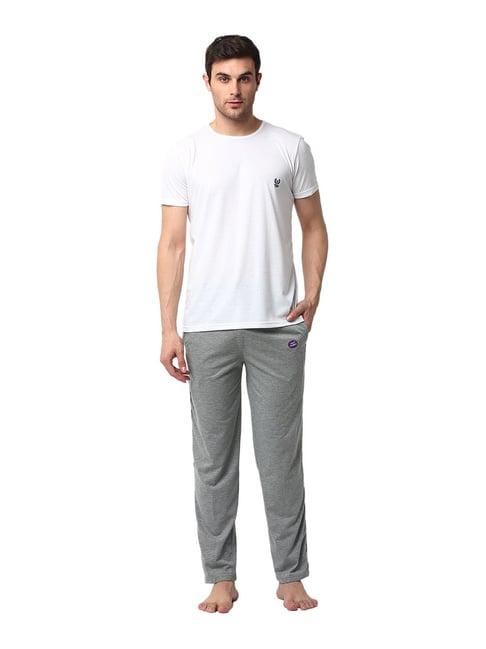 vimal jonney white & grey t-shirt & trackpants