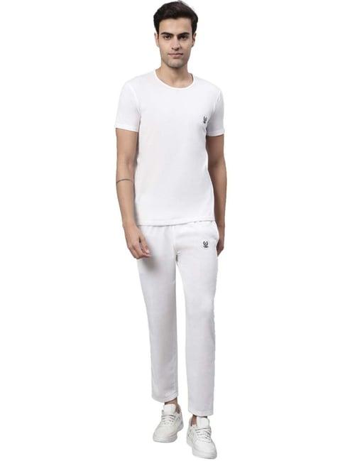 vimal jonney white cotton regular fit tracksuit