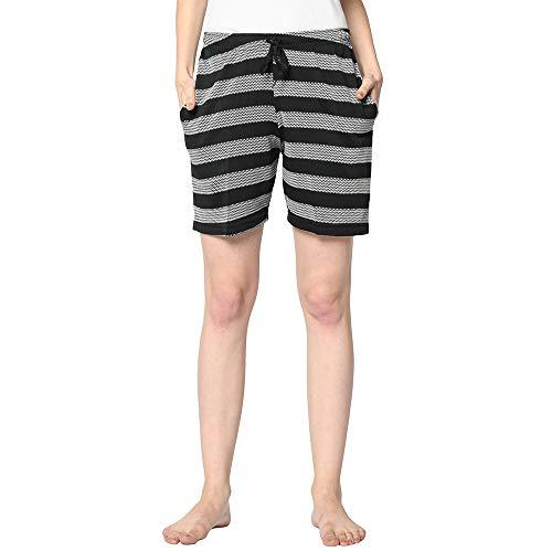 vimal jonney women's regular fit cotton short for gym and home wear-d11__str__blk__01-m