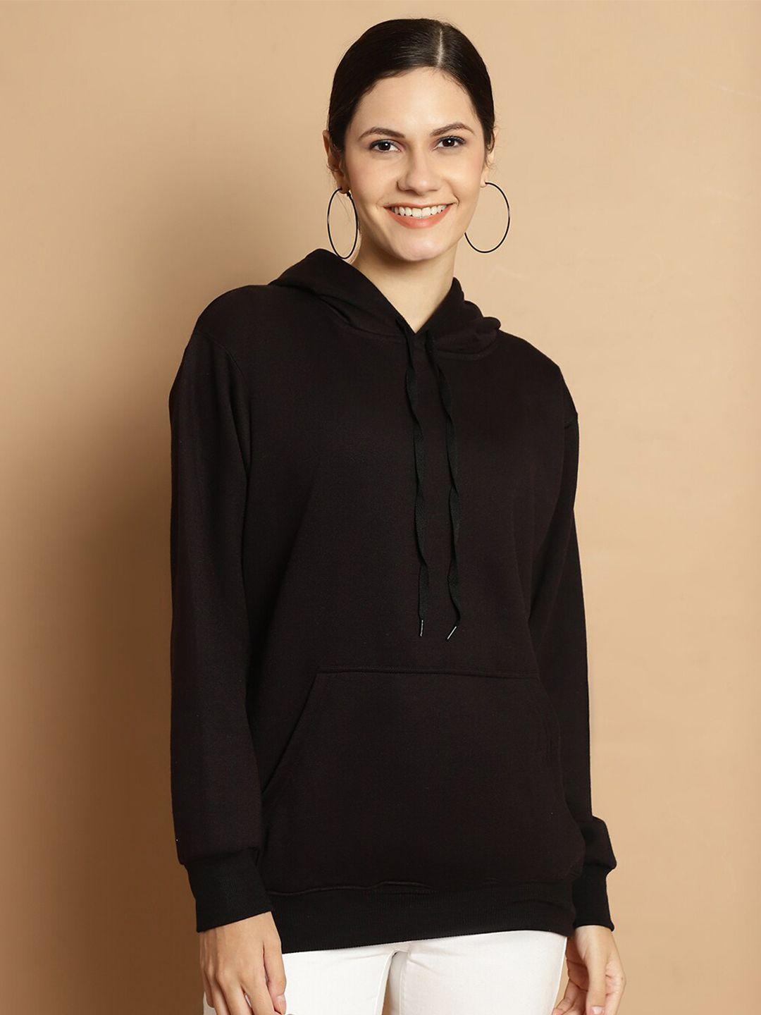 vimal jonney women black hooded sweatshirt