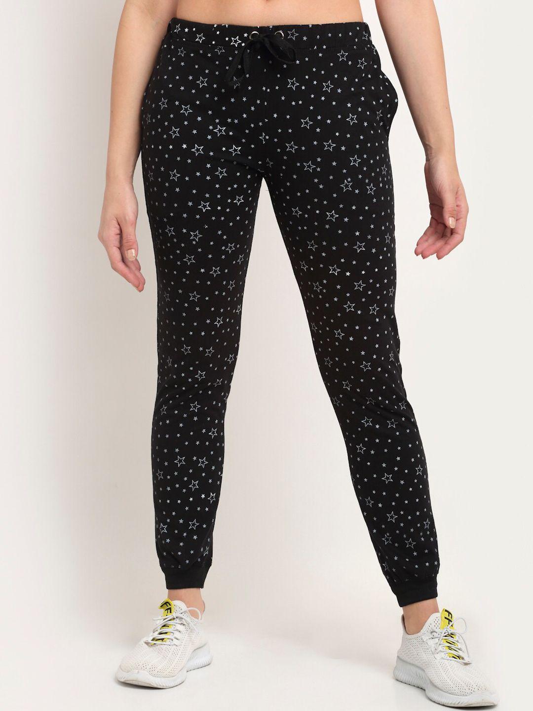 vimal jonney women black printed joggers